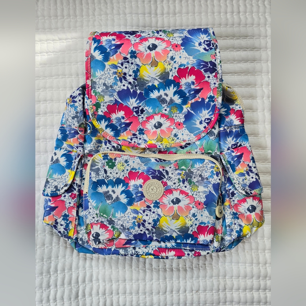 Kipling Floral Ravier Backpack Color 627 In Bloom